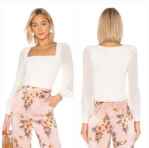 LPA Cora Long Sleeve Top In Ivory